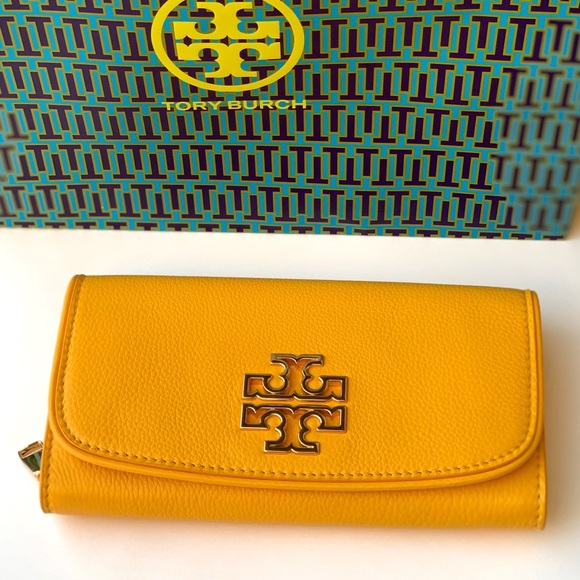 Tory Burch Duo Britten Envelope  Leather Wallet - Picture 4 of 7